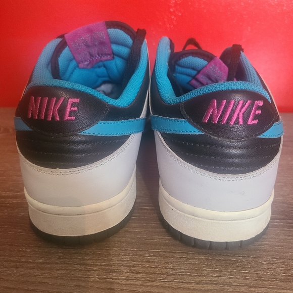 NIKE DUNK LOW 2008 Black Neo Turquoise Blue White Mens Size10.5 Shoes 31… - Picture 3 of 9